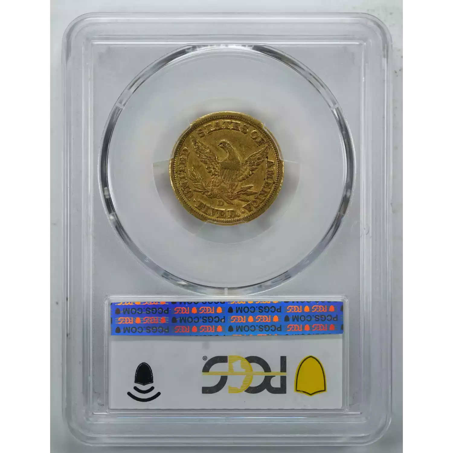 1855-D $5 Medium D