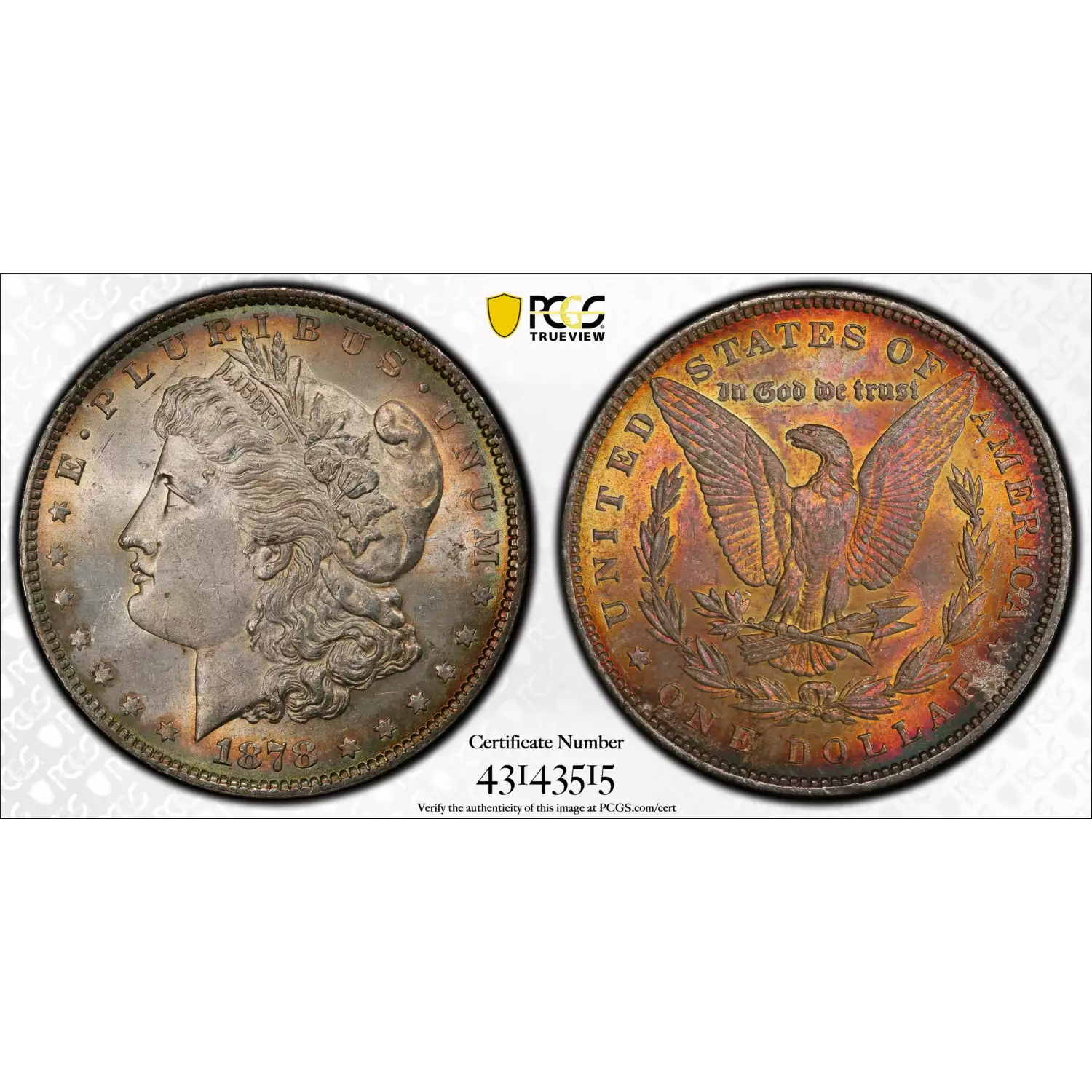 1878 7TF $1 Reverse of 1879