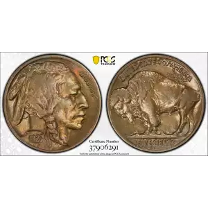 1927 S BUFFALO HEAD NICKEL 5C PCGS CERTIFIED AU 53 ABOUT UNCIRCULATED (291) (2)