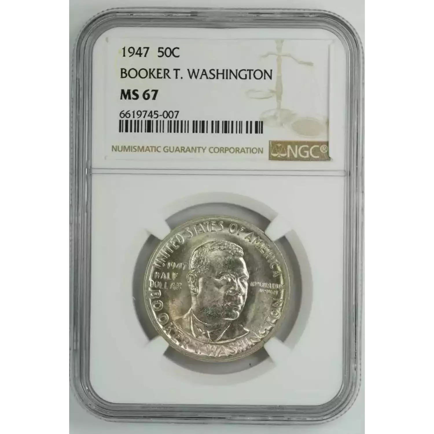 1947 Philadelphia Ngc Ms 67 Booker T Washington Classic Commemorative