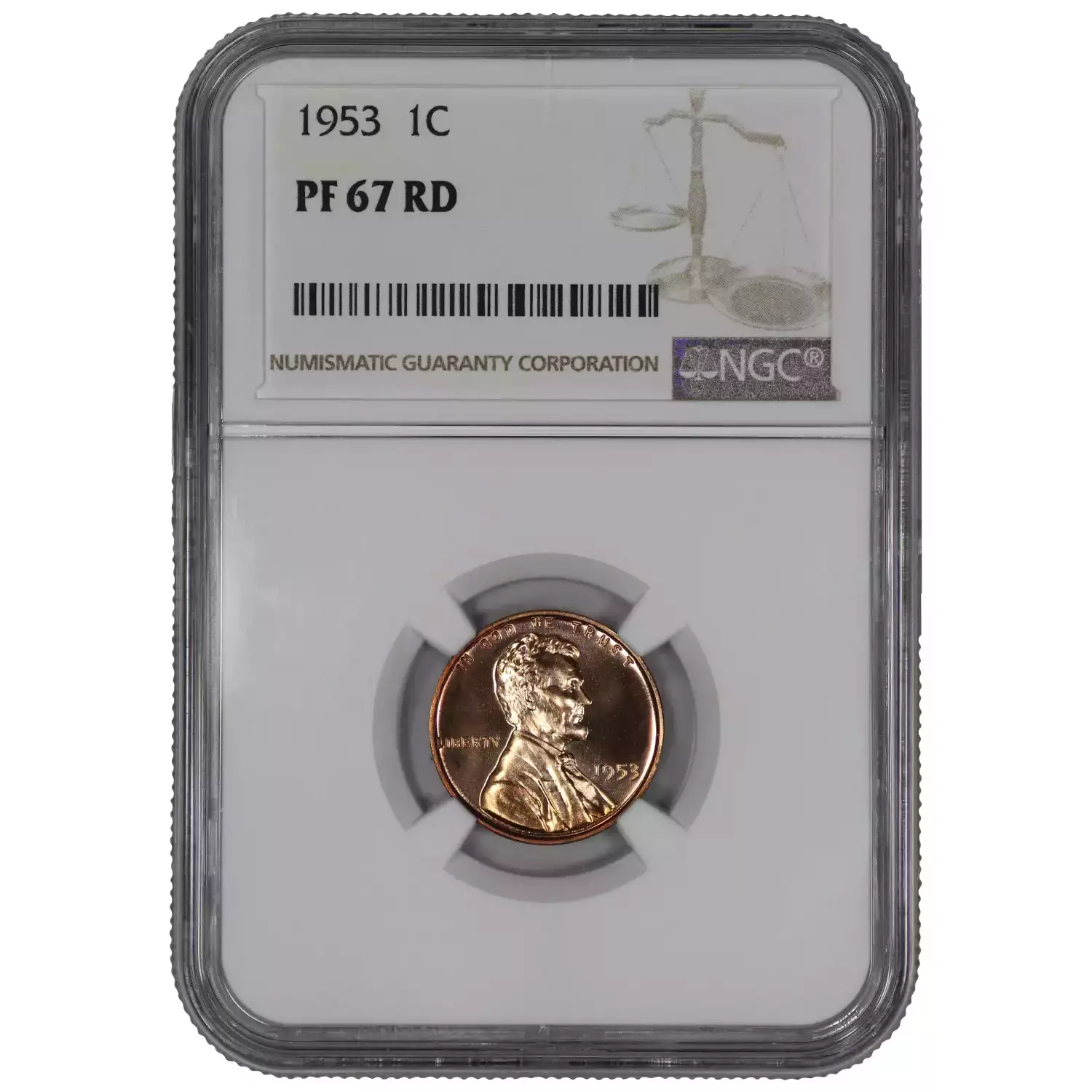 1953 PROOF LINCOLN WHEAT CENT PENNY 1C NGC CERTIFIED PF PR 67 RD SPOT HAZE FREE