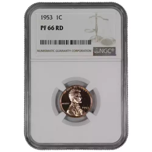 1953 PROOF LINCOLN WHEAT CENT PENNY 1C NGC CERTIFIED PR PF 66 RD SPOT HAZE FREE