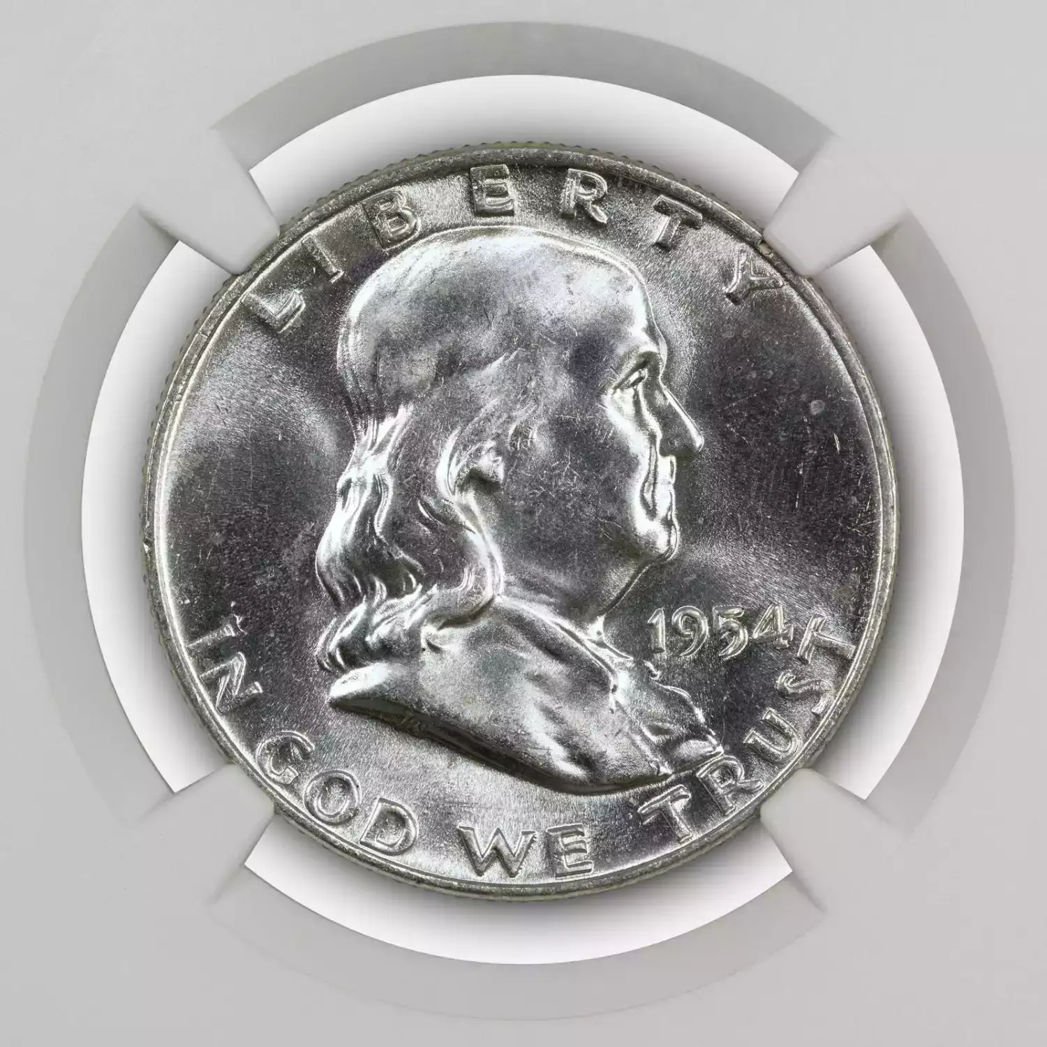 1954 D FRANKLIN HALF DOLLAR 50C NGC MS 64 FBL MINT UNC - FULL BELL