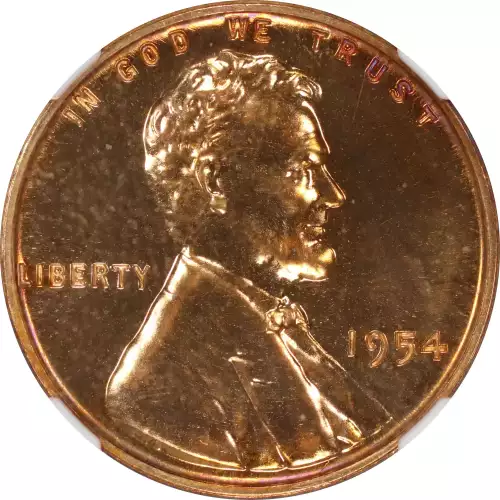 1954 PROOF LINCOLN WHEAT CENT PENNY 1C NGC CERTIFIED PR PF 66 RD SPOT HAZE FREE (2)