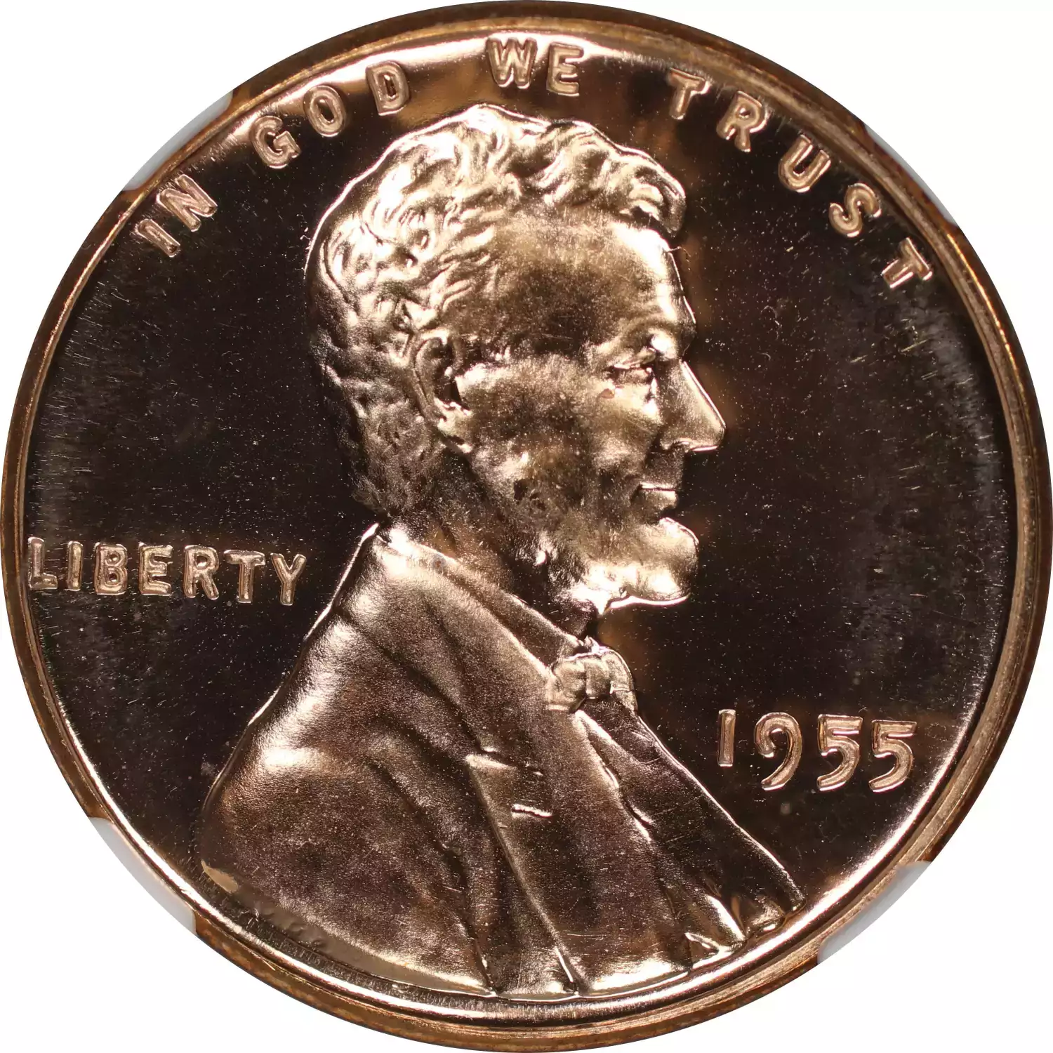 1955 PROOF LINCOLN WHEAT CENT PENNY 1C NGC CERTIFIED PR PF 68 RD SPOT HAZE FREE (2)