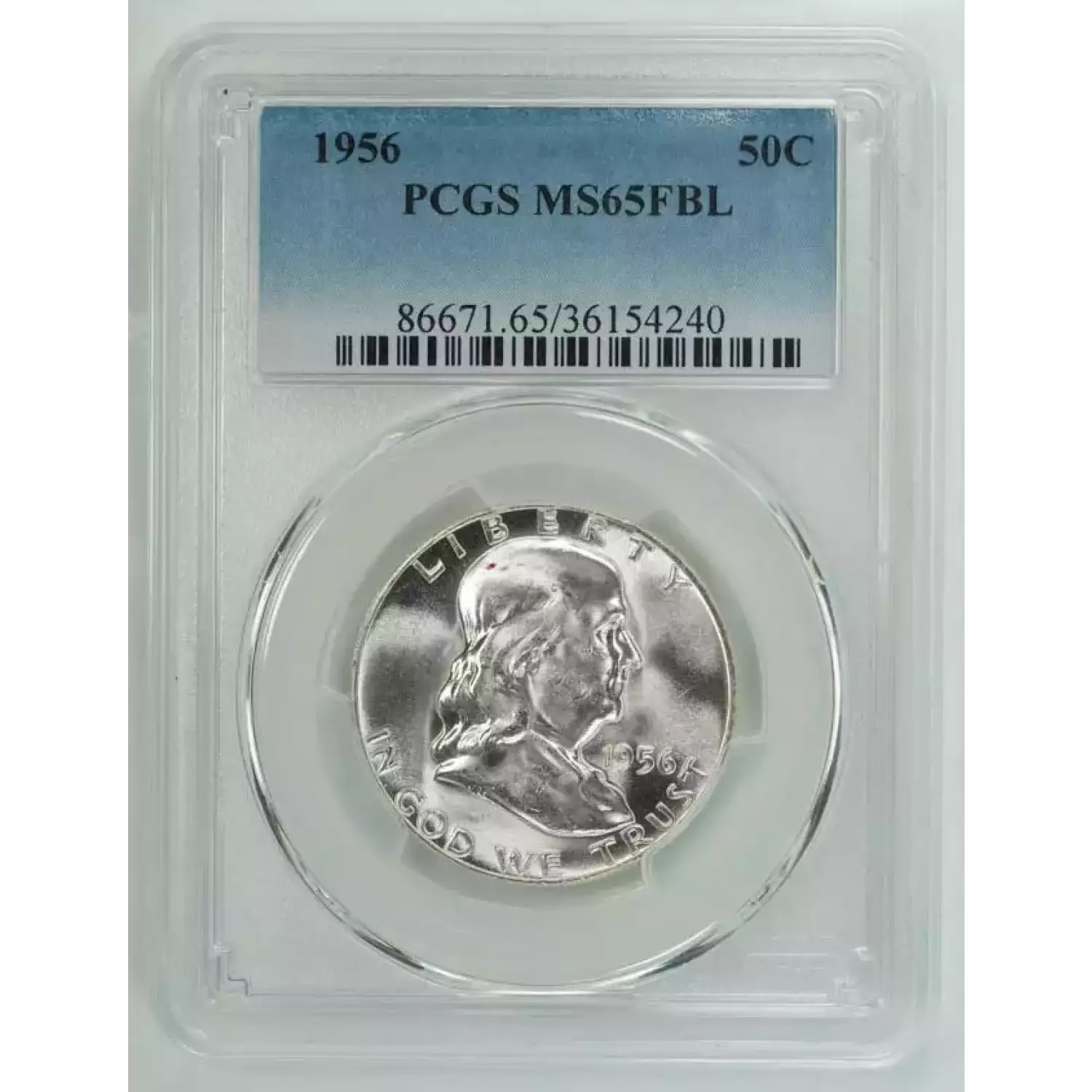 1956-PHILADELPHIA Half Dollars Franklin PCGS MS-65 FBL - Kearney Coin ...