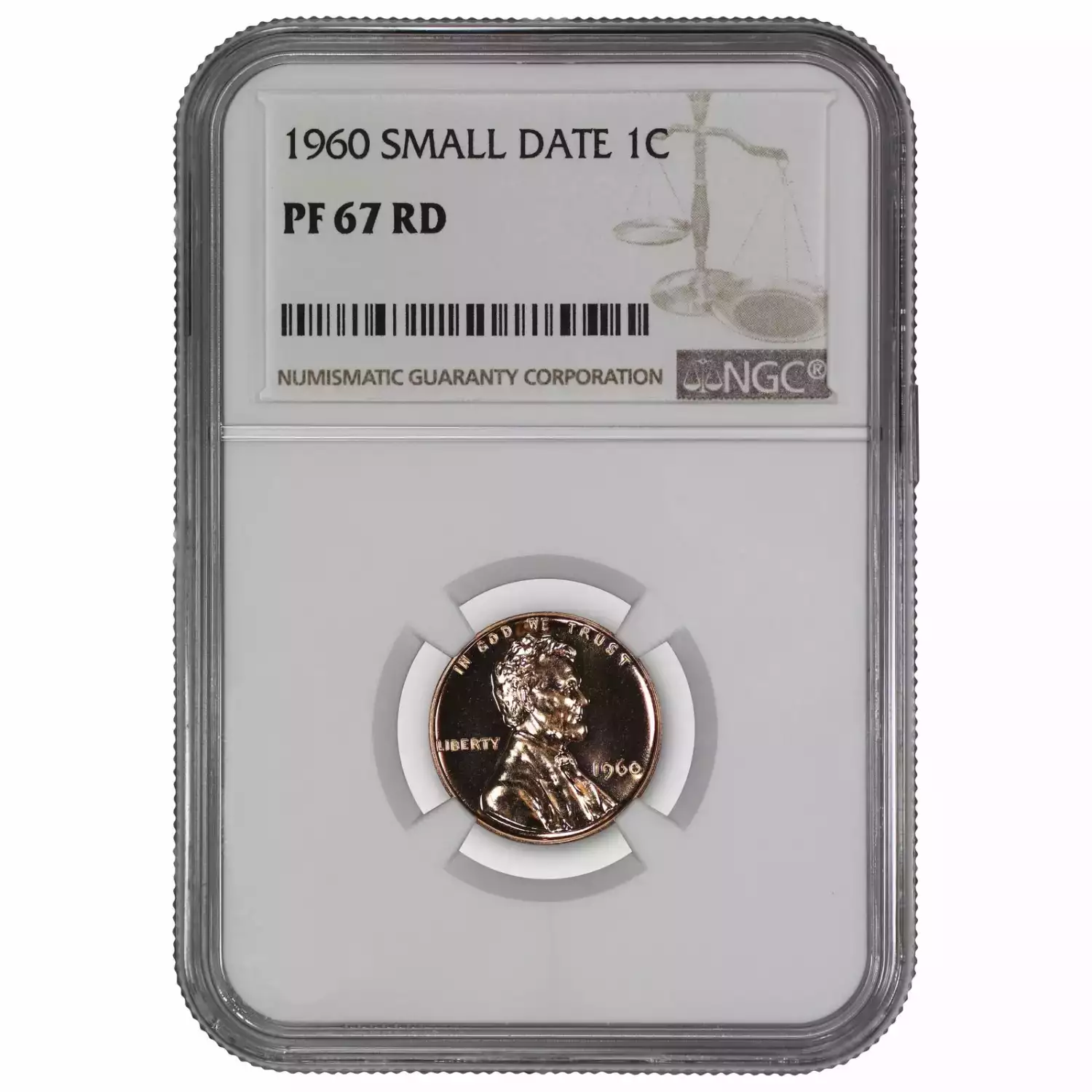 1960 SMALL DATE PROOF LINCOLN MEMORIAL CENT PENNY 1C NGC CERTIFIED PF 67 RD (5)