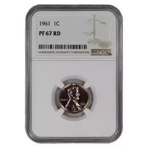 1961 PROOF LINCOLN MEMORIAL CENT PENNY 1C NGC CERTIFIED PF 67 RD