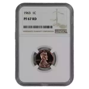 1963 PROOF LINCOLN MEMORIAL CENT PENNY 1C NGC CERTIFIED PF 67 RD