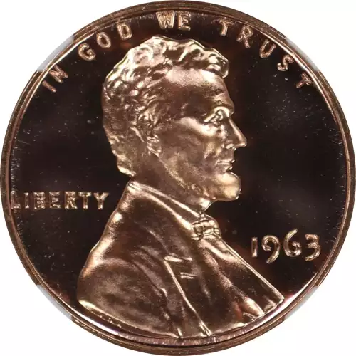 1963 PROOF LINCOLN MEMORIAL CENT PENNY 1C NGC CERTIFIED PF 67 RD (2)