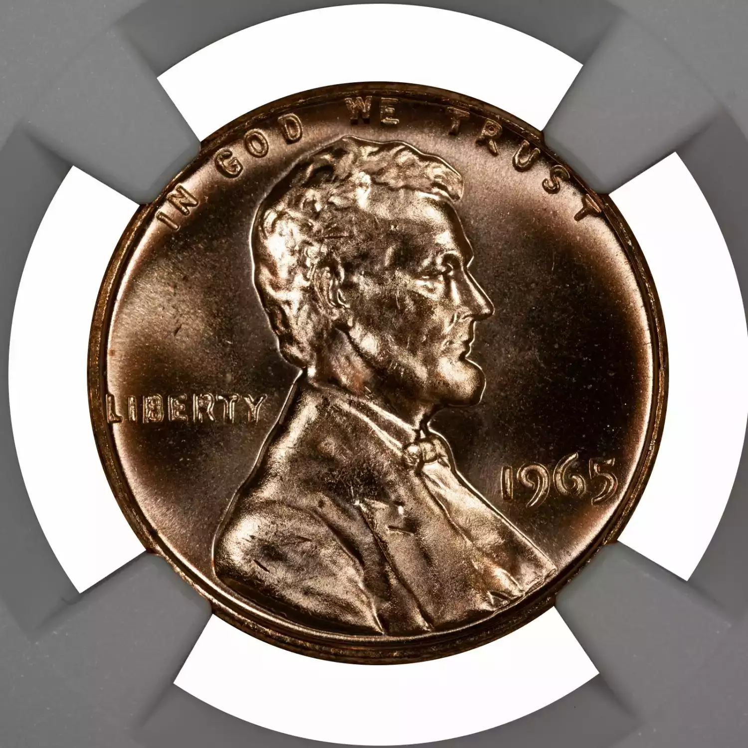 1965 SMS LINCOLN MEMORIAL CENT PENNY 1C NGC CERTIFIED MS 67 RD (2)