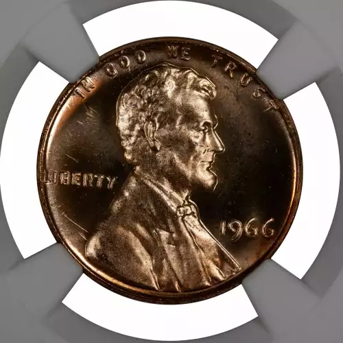 1966 SMS LINCOLN MEMORIAL CENT PENNY 1C NGC CERTIFIED MS 66 RD (2)