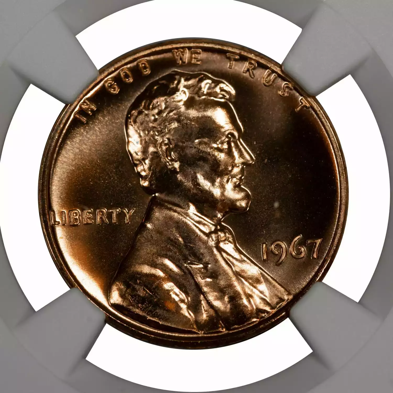 1967 SMS LINCOLN MEMORIAL CENT PENNY 1C NGC CERTIFIED MS 67 RD (2)