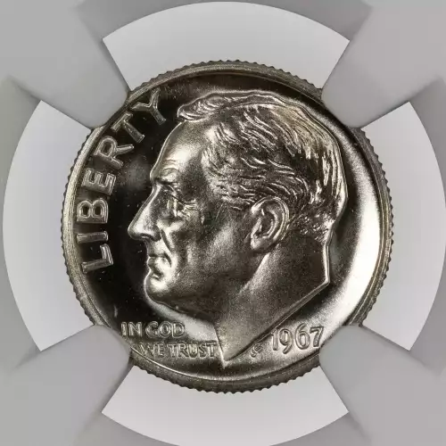 1967 SMS ROOSEVELT DIME 10C NGC CERTIFIED MS 67 (2)