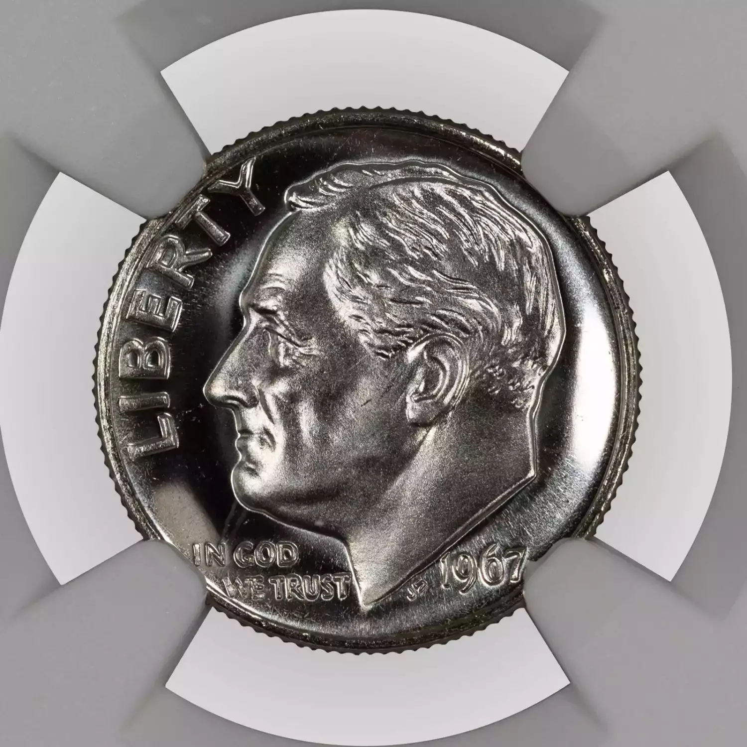 1967 SMS ROOSEVELT DIME 10C NGC CERTIFIED MS 68 (2)