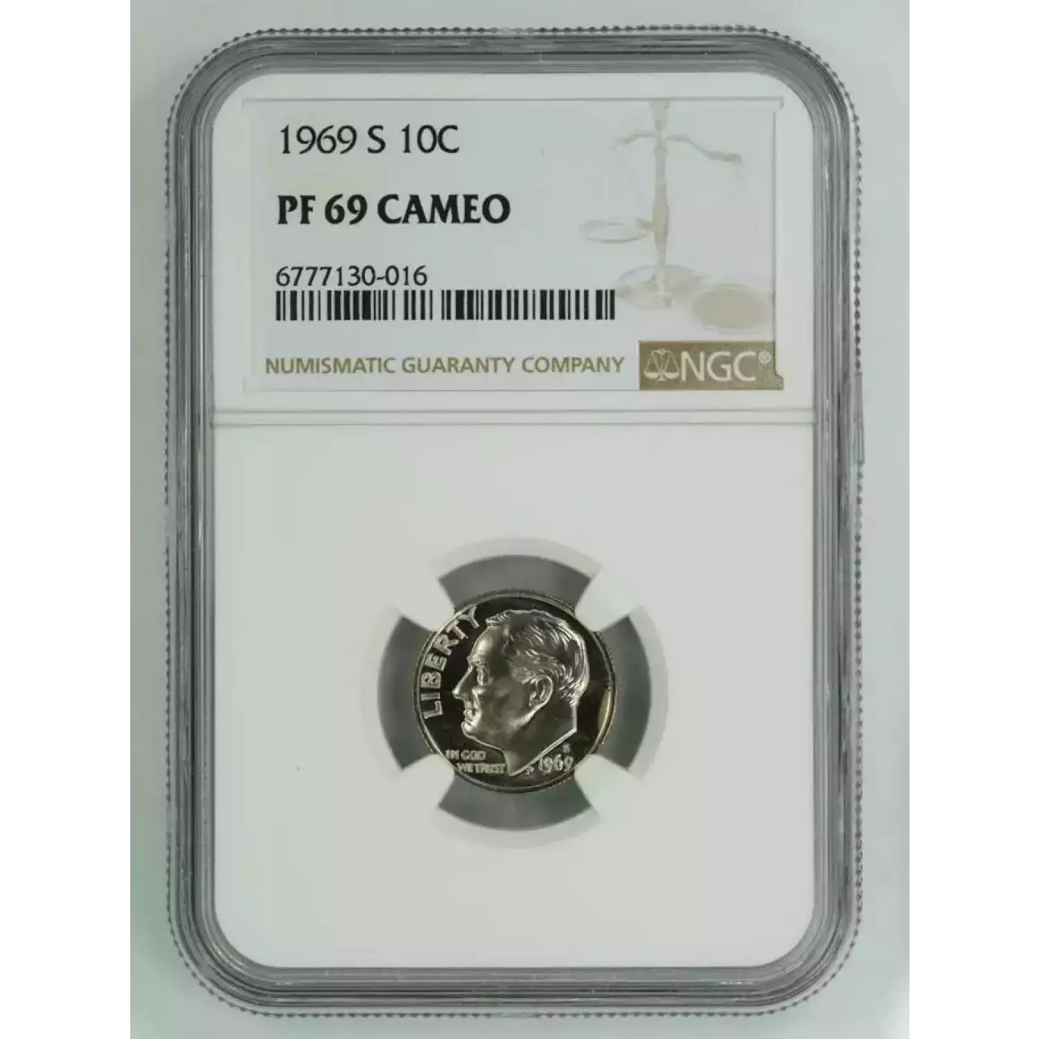 1969-SAN FRANCISCO Dimes Roosevelt NGC PF-69 CAMEO - Kearney Coin Center