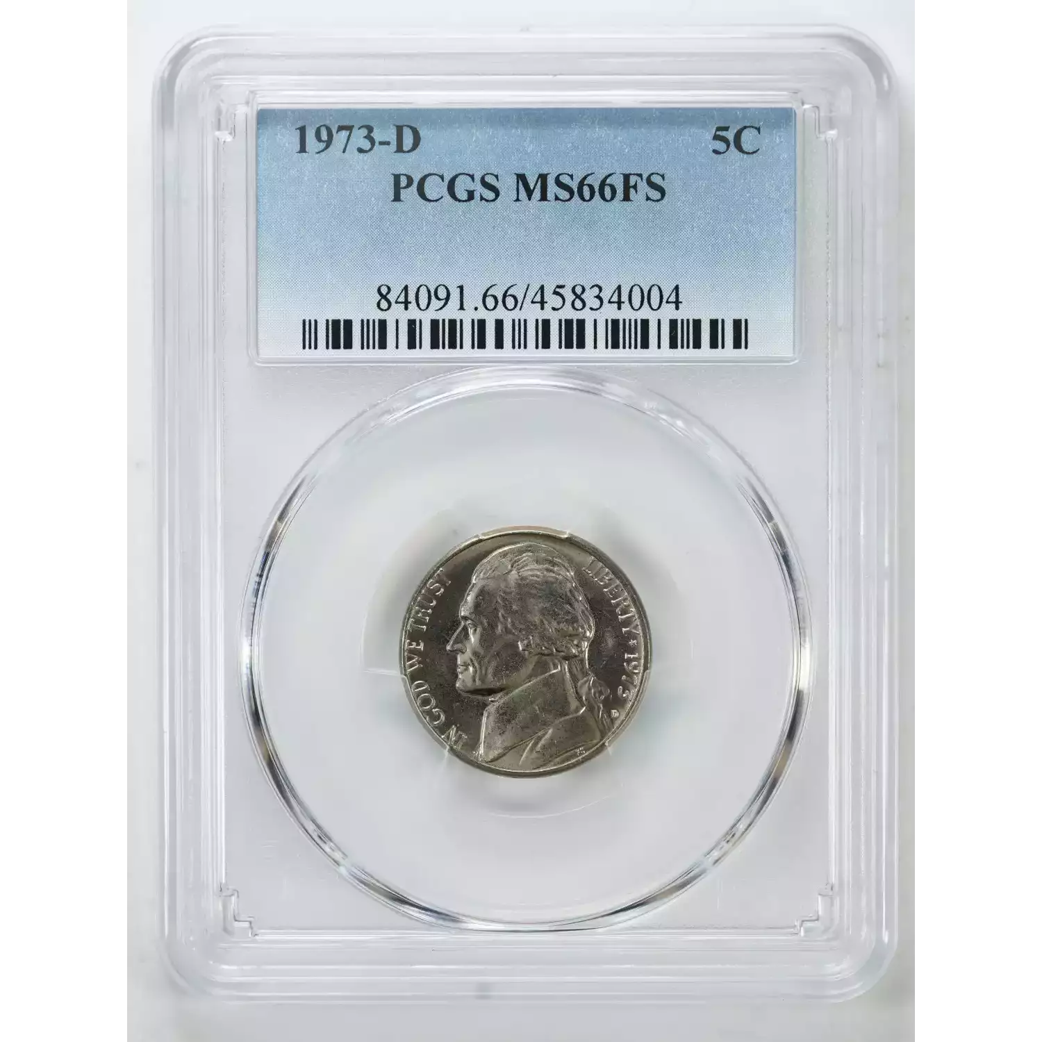 1973DENVER PCGS MS66 FS Nickel Jefferson Kearney Coin Center