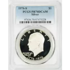 1976-S $1 Silver, DCAM