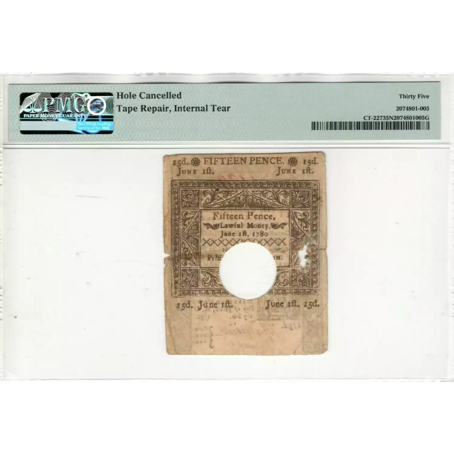 1s3d June 1, 1780  COLONIAL CURRENCY CT-227 (2)