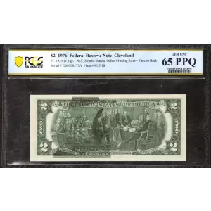 $2 1976 Green seal Small Size $2 Federal Reserve Notes 1935-D