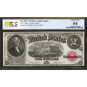 $2  Small Red, scalloped Legal Tender Issues 57