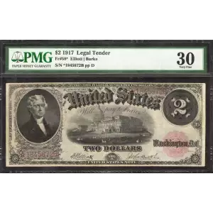 $2  Small Red, scalloped Legal Tender Issues 58*
