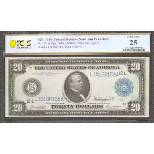 $20 1914 Red Seal Federal Reserve Notes 1011A