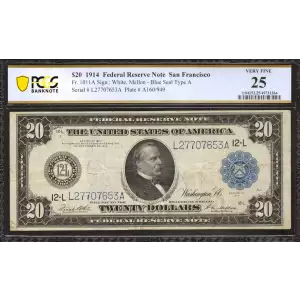 $20 1914 Red Seal Federal Reserve Notes 1011A