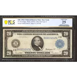 $20 1914 Red Seal Federal Reserve Notes 971A