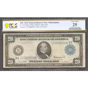 $20 1914 Red Seal Federal Reserve Notes 975