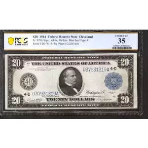 $20 1914 Red Seal Federal Reserve Notes 979A