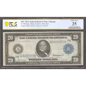 $20 1914 Red Seal Federal Reserve Notes 990