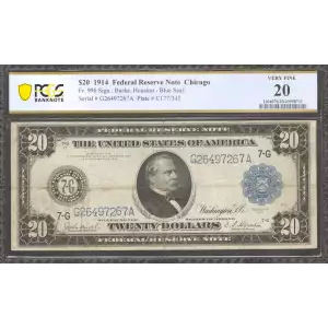 $20 1914 Red Seal Federal Reserve Notes 990