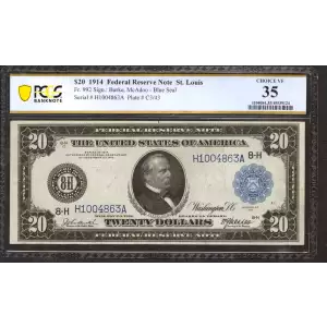 $20 1914 Red Seal Federal Reserve Notes 992