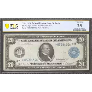 $20 1914 Red Seal Federal Reserve Notes 994