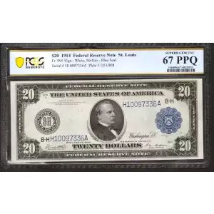 $20 1914 Red Seal Federal Reserve Notes 995