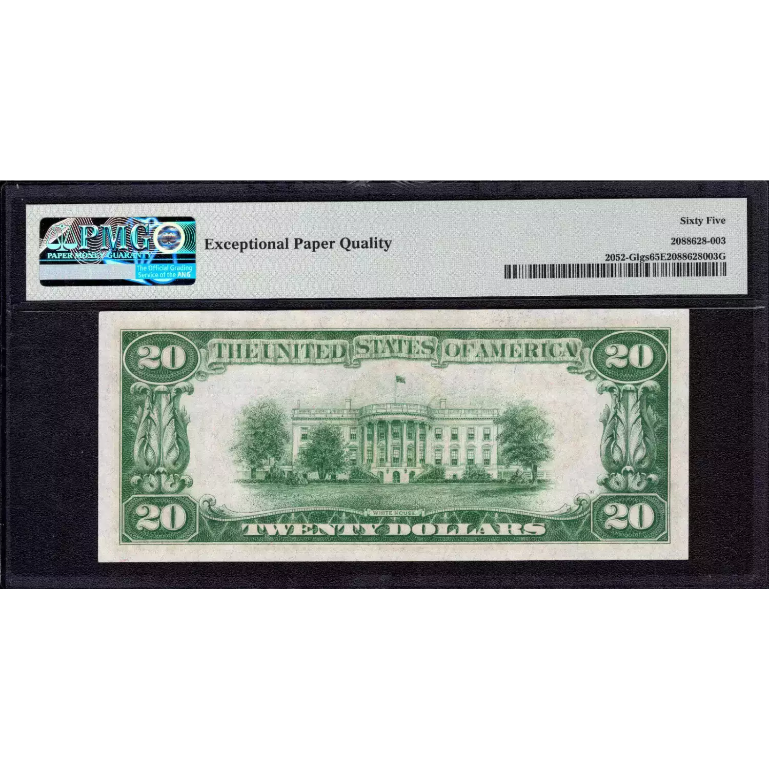 $20 1928-B. Green seal. Small Size $20 Federal Reserve Notes 2052-G (2)