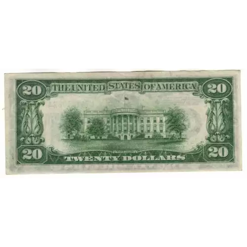 $20 1934-A. blue-Green seal. Small Size $20 Federal Reserve Notes 2055-A (2)