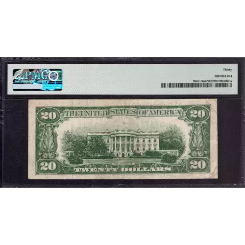 $20 1934-C. blue-Green seal. Small Size $20 Federal Reserve Notes 2057-D* (2)