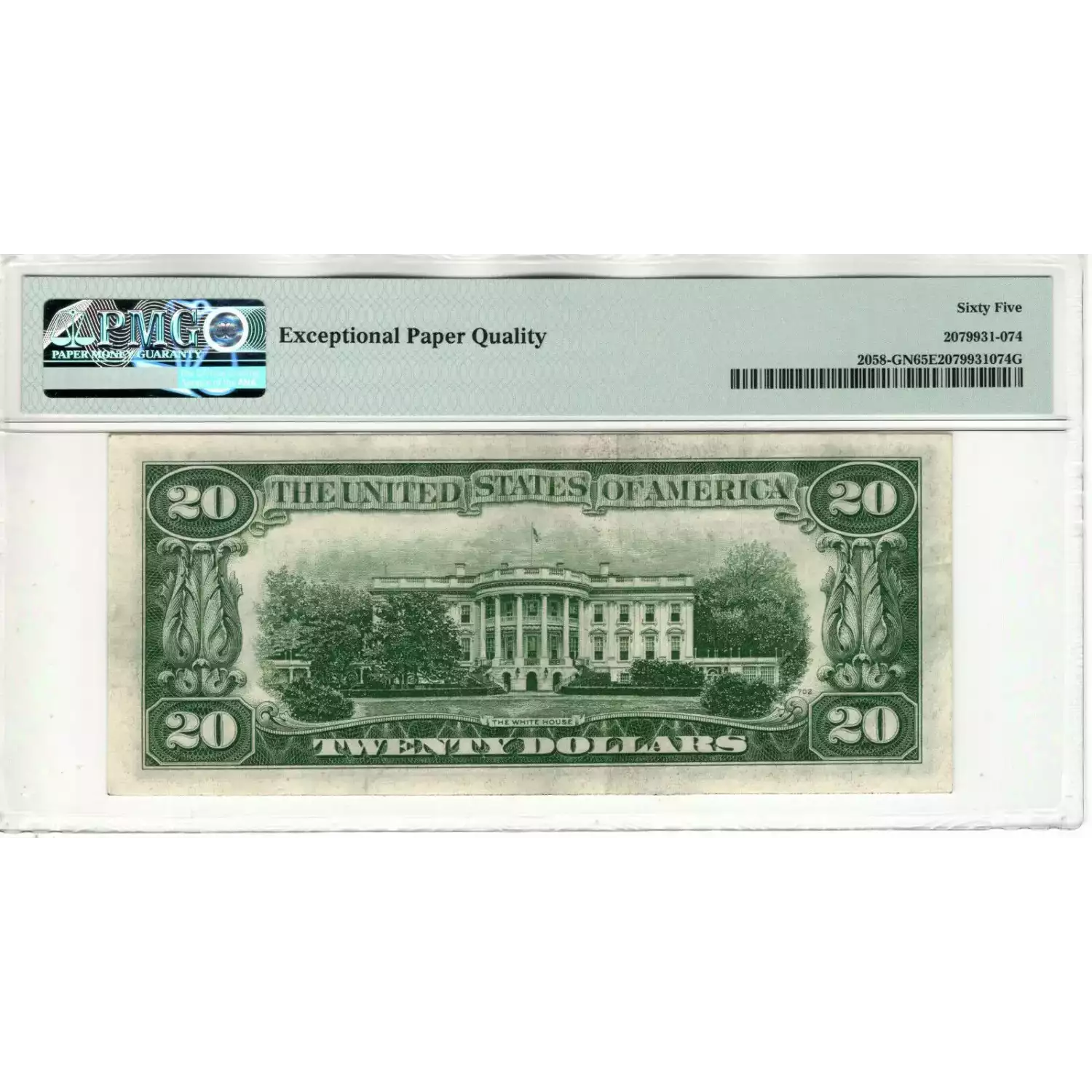 $20 1934-D. blue-Green seal. Small Size $20 Federal Reserve Notes 2058-G (2)
