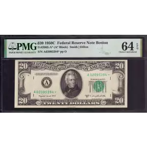 $20 1950-C. blue-Green seal. Small Size $20 Federal Reserve Notes 2062-A*