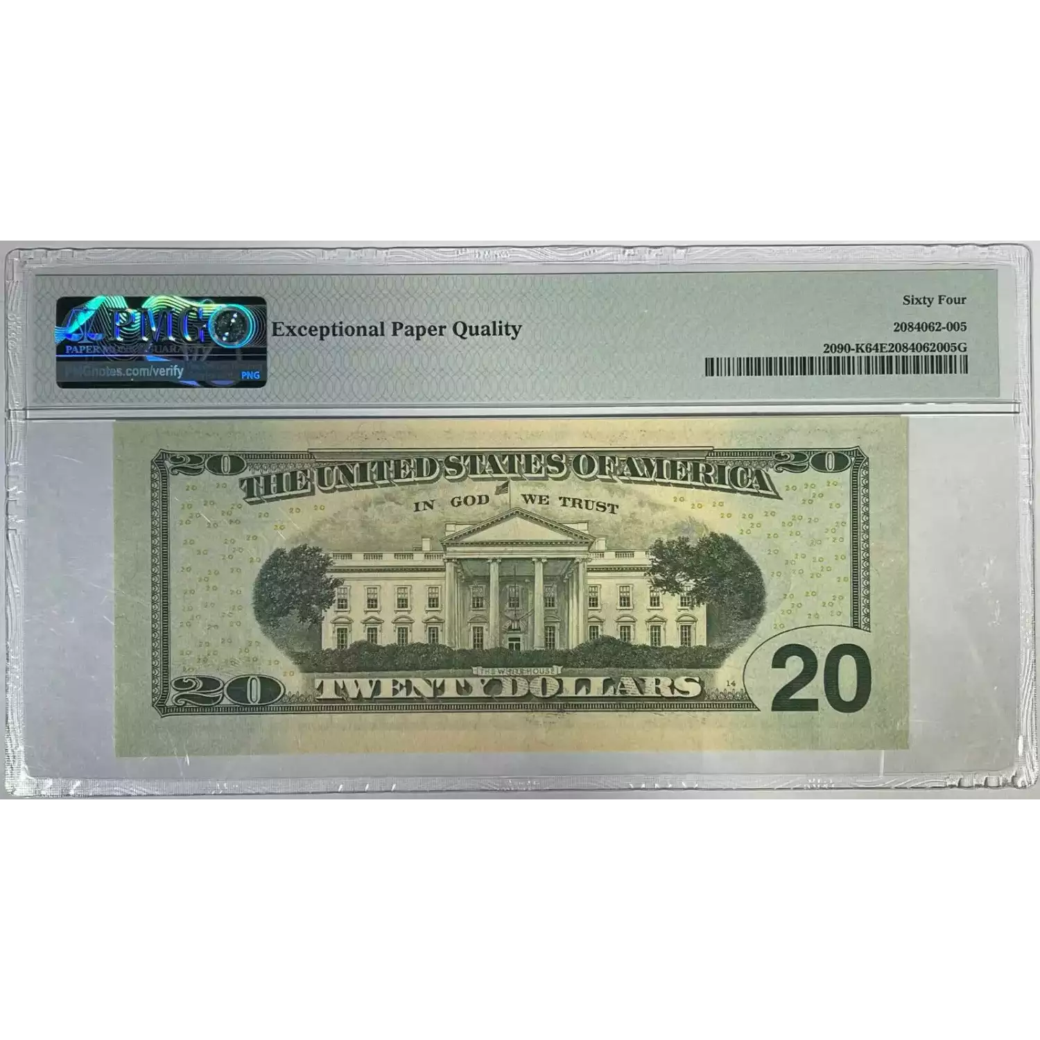 $20 2004 blue-Green seal. Small Size $20 Federal Reserve Notes 2090-K