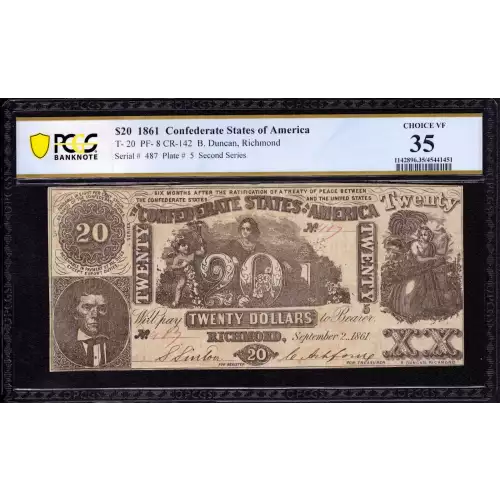 $20   Issues of the Confederate States of America CS-20