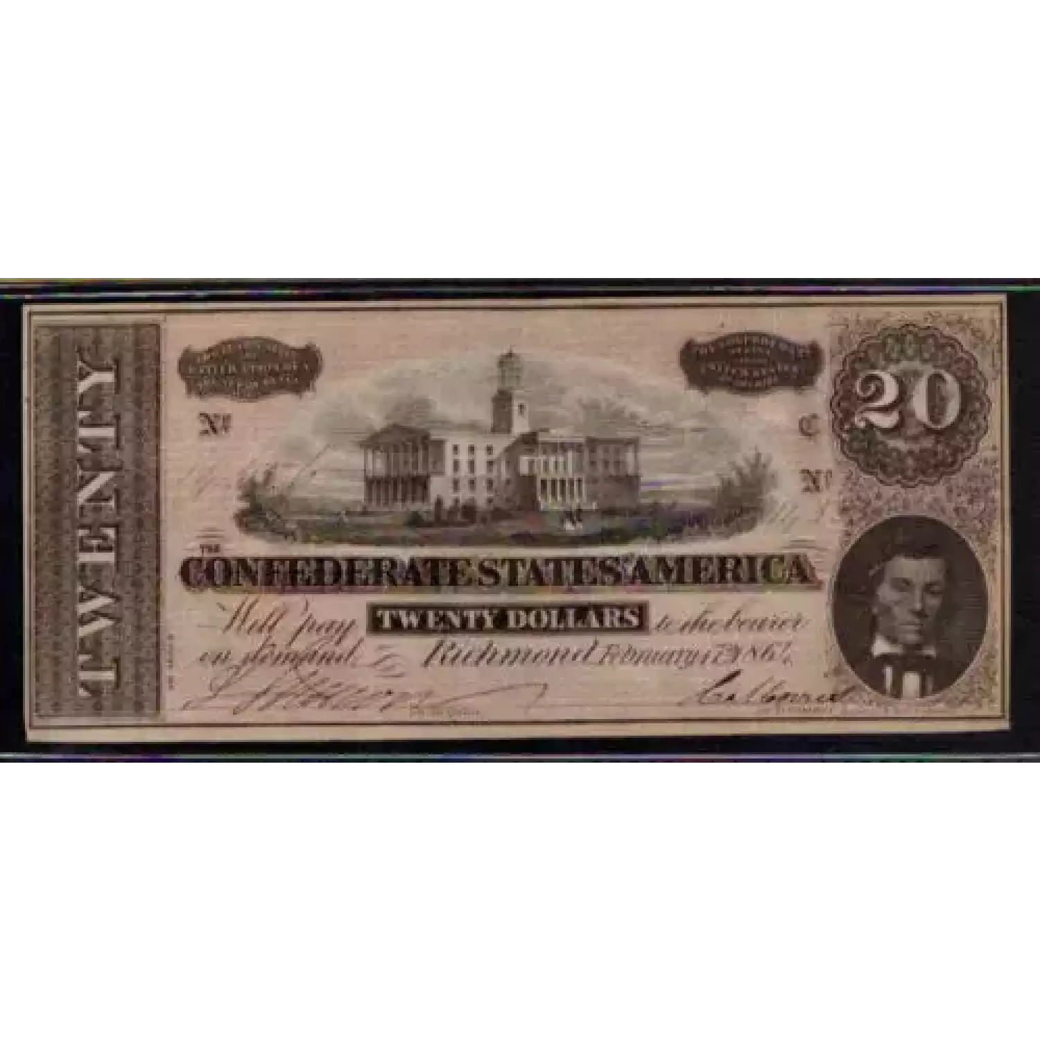 $20   Issues of the Confederate States of America CS-67 (3)