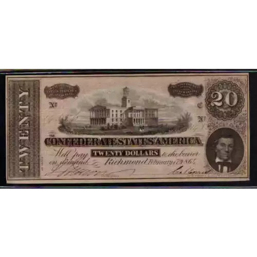 $20   Issues of the Confederate States of America CS-67 (3)
