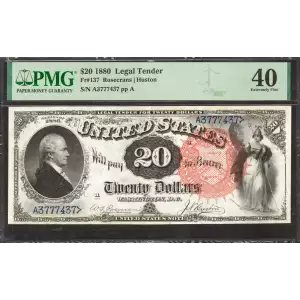 $20  Large Red, spiked Legal Tender Issues 137