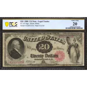 $20  Small Red, scalloped Legal Tender Issues 147