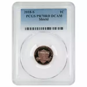 2018 S PROOF LINCOLN SHIELD CENT PENNY 1C PCGS CERTIFIED PR 70 RD DCAM DEEP CAM