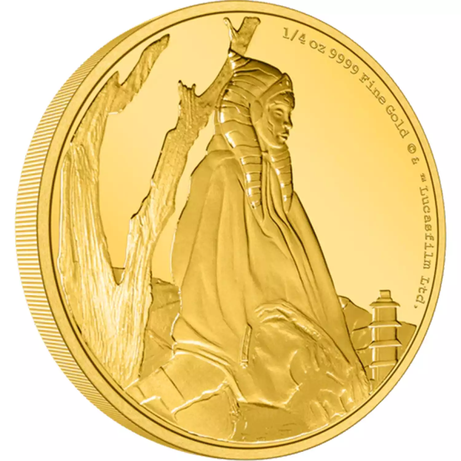 2022 1/4oz The Mandalorian Classic -  Ashoka Tano Gold Coin (2)