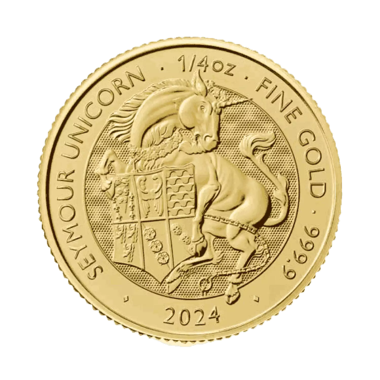 2024 1/4oz British The Royal Tudor Beasts - Gold Seymour Unicorn (2)